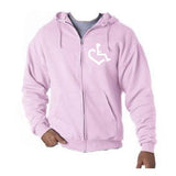 Heart Hooded Zip-Up - Light Pink